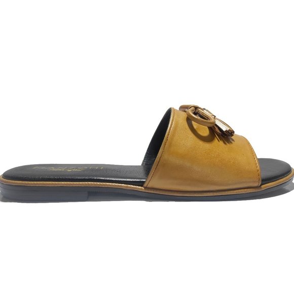 Bashwood Handmade Brown Leather Slippers For Men